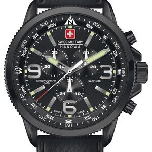 Swiss Military Hanowa Black Chronograph Watch men’s